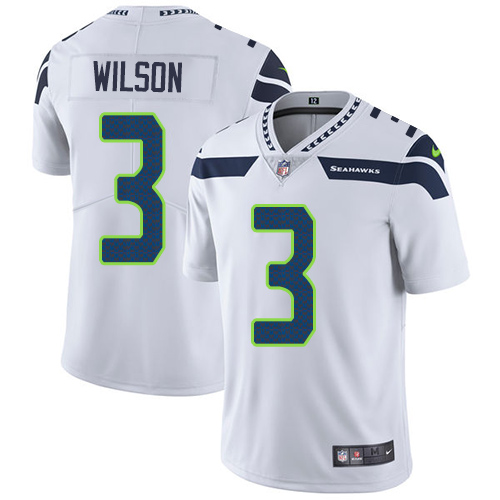 2019 Men Seattle Seahawks #3 Wilson white Nike Vapor Untouchable Limited NFL Jersey->seattle seahawks->NFL Jersey